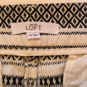 LOFT Shorts - Ann Taylor Loft Black and Cream size 14 shorts LOFT Shorts - Ann Taylor Loft Black and Cream size 14 shorts